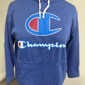 Champion Blue Pullover with Logo